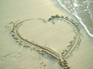 Heart on Sand Wallpaper